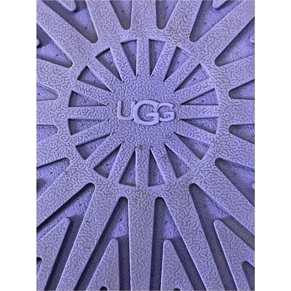 UGG Disco Marble Slide in the Violet Night pink Tie-Dye Fluff Platform Slide 9